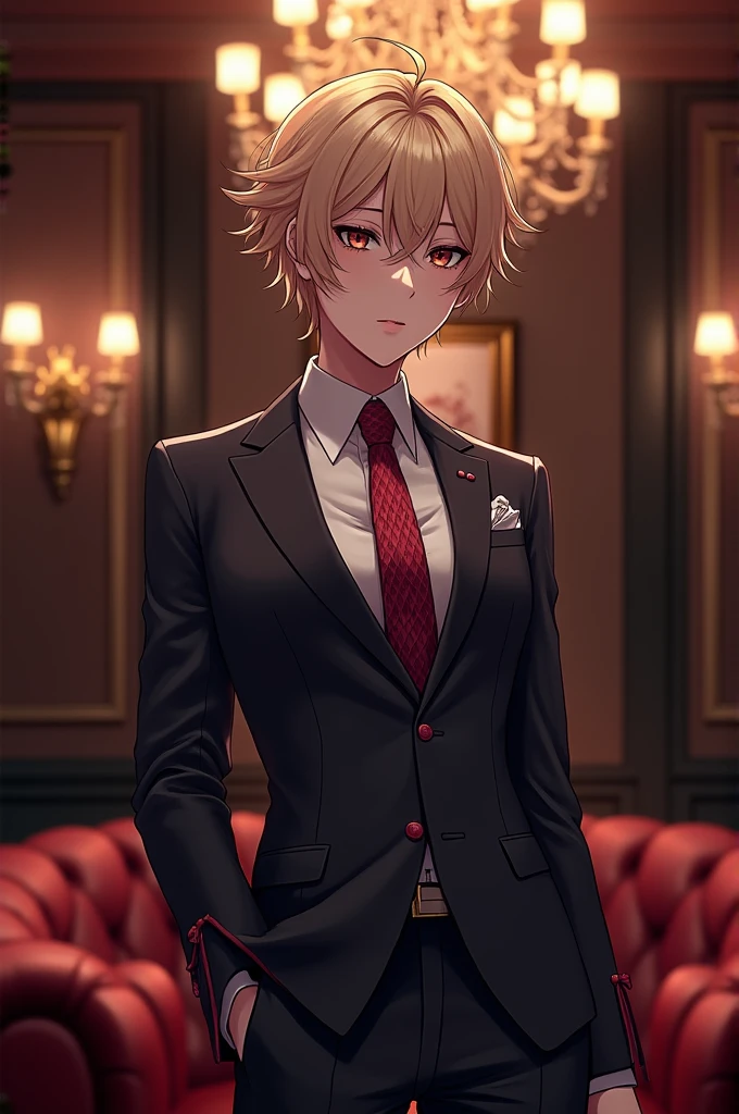 Fuwa Minato in a host outfit