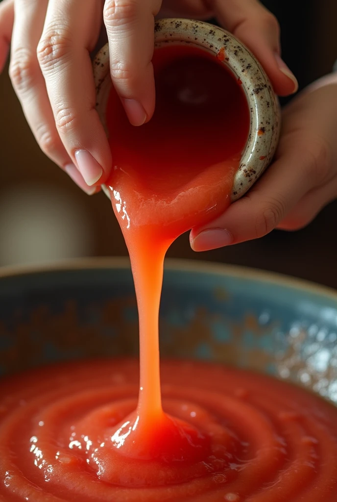 Dripping juice from pussy