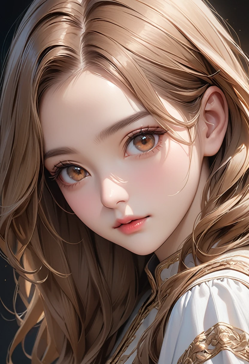 Highest quality, masterpiece, Ultra-high resolution, Realistic:1.2, RAW Photos, Intricate details, Portraiture, big, beautiful brown eyes:1.2, Perfect contours, Perfect Proportions:1.2, one person's, break ((Mouth close-up:1.2, (From above:1.2), look up:1.2)), ((small, short, small:1.2)), Light brown hair、((Long Hair, Twin tails:1.2)), (compensate:1.2, Fuller lips:1.3, Pink Lips:1.3, Glossy Lips:1.3, Lips parted:1.2), (Stroll through the lavender fields:1.2), ((Silk sleeveless shirt:1.2, Silk Long Skirt, Low heels)), break ((Place one arm above your head、Place one arm in front of your knee、My hair is about to blow away in the wind:1.3、Leaning forward:1.2))、(Embarrassed expression:1.2、Pretty angry), (The background is a lavender field:1.2、Lavender swaying in the wind, A few tourists are walking), ((Gust of wind:1.2)), (Underarm:1.2), (Empty-handed)