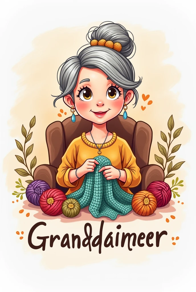 Generate a logo for a crochet grandmother's company