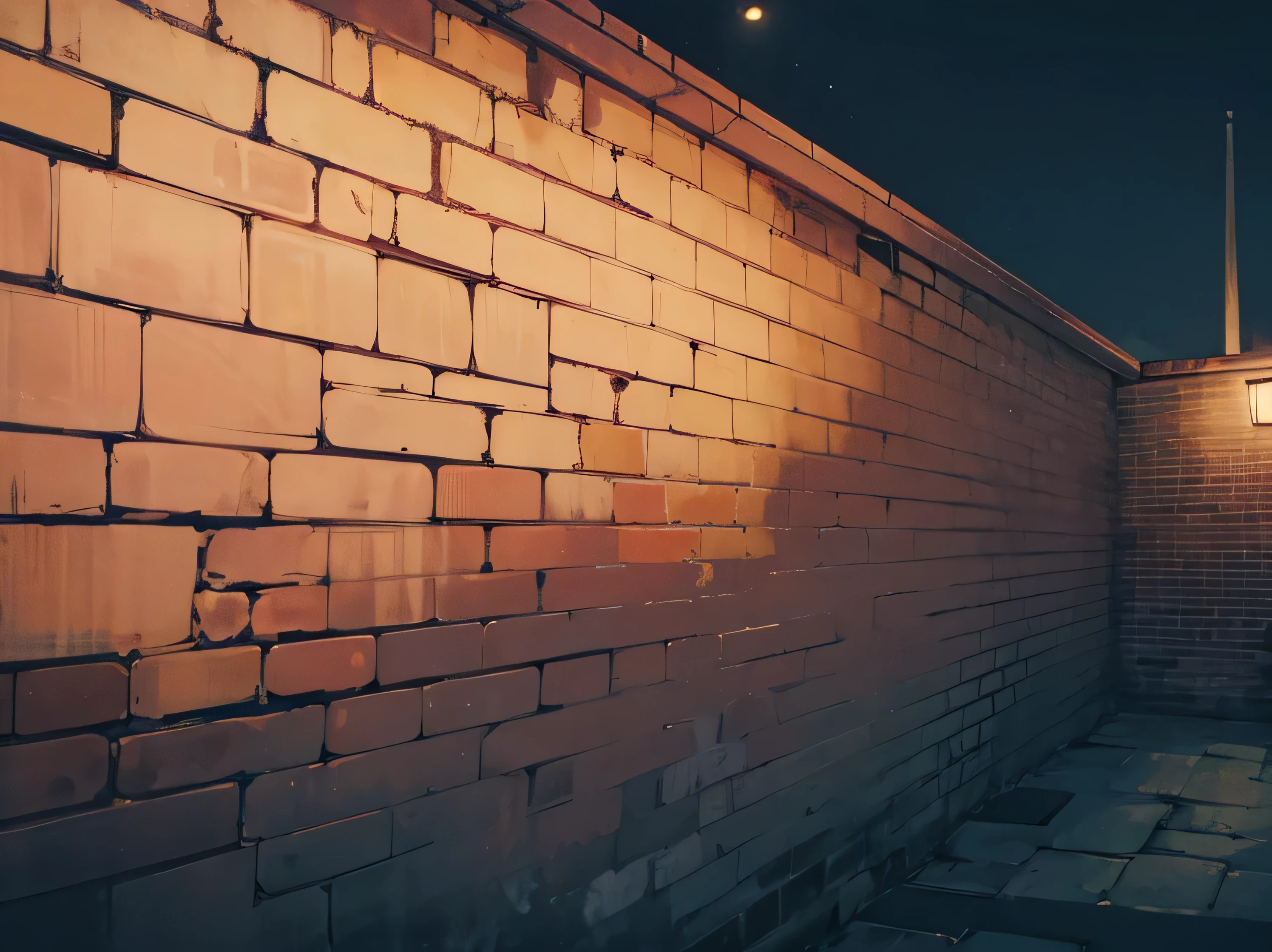 wall with bricks, on nights