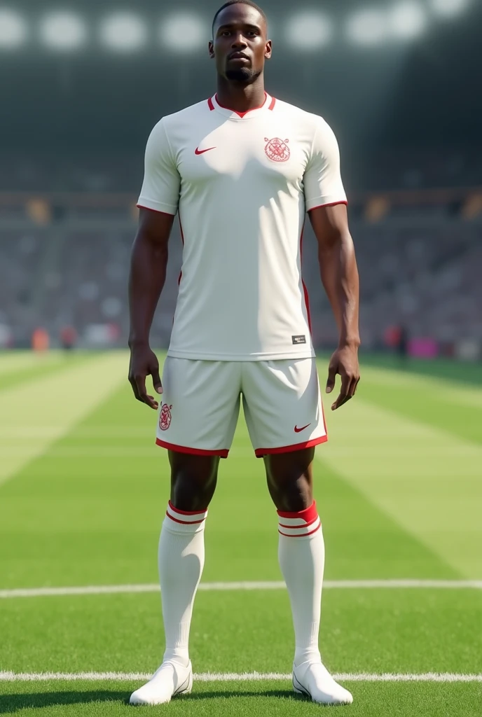 Full soccer field uniform
White with minimalist red details