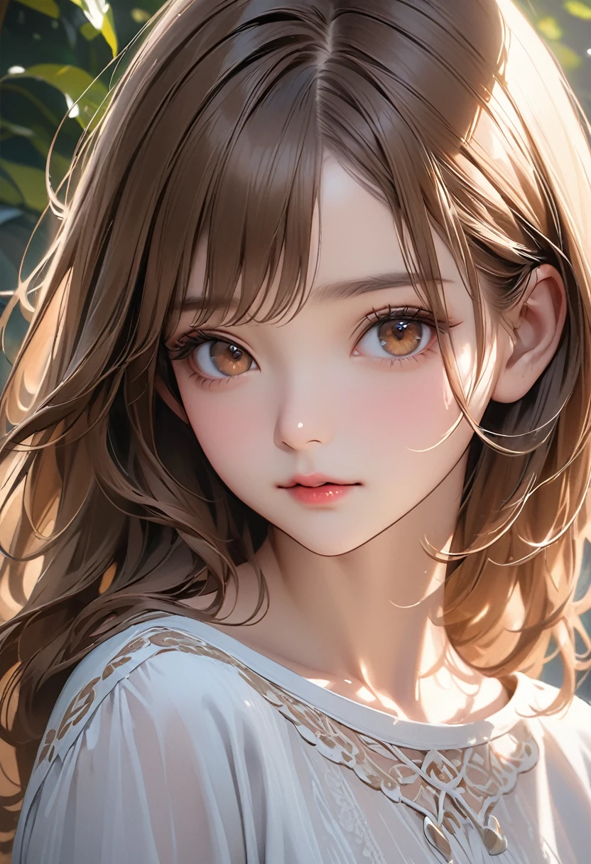 Highest quality, masterpiece, Ultra-high resolution, Realistic:1.2, RAW Photos, Intricate details, Portraiture,　big, beautiful brown eyes:1.2, Perfect contours, Perfect Proportions:1.2, one person&#39;s, break　((Mouth close-up:1.2, (From above:1.2), look up:1.2)), ((small, short, small:1.2)), Light brown hair、((Long Hair, Twin tails:1.2)), (compensate:1.2, Fuller lips:1.3, Pink Lips:1.3, Glossy Lips:1.3, Lips parted:1.2), (Stroll through the lavender fields:1.2), ((Silk sleeveless shirt:1.2, Silk Long Skirt, Low heels)), break　((Place one arm above your head、Place one arm in front of your knee、My hair is about to blow away in the wind:1.3、Leaning forward:1.2))、(Embarrassed expression:1.2、Pretty angry), (The background is a lavender field:1.2、Lavender swaying in the wind, A few tourists are walking), ((Gust of wind:1.2)), (Underarm:1.2), (Empty-handed)