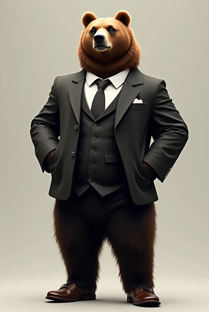 Bear in a suit