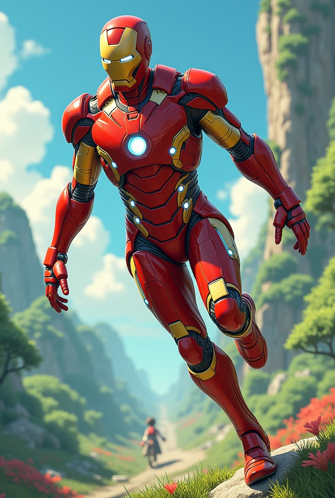 Ironman、Ghibli style、high resolution