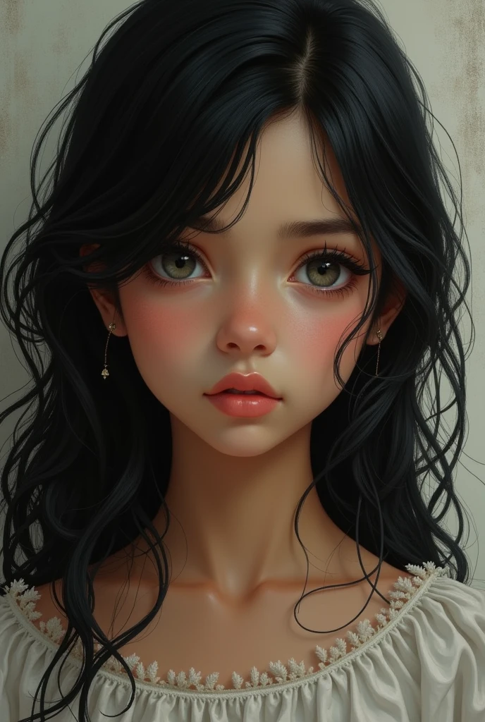 adolescent, gray eyes black hair mestiza she was joseo