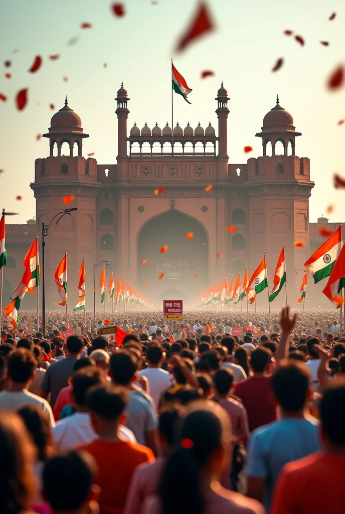 Man celebrate independence day 78 india lal qila