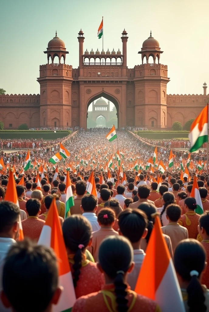 Man celebrate independence day 78 india lal qila