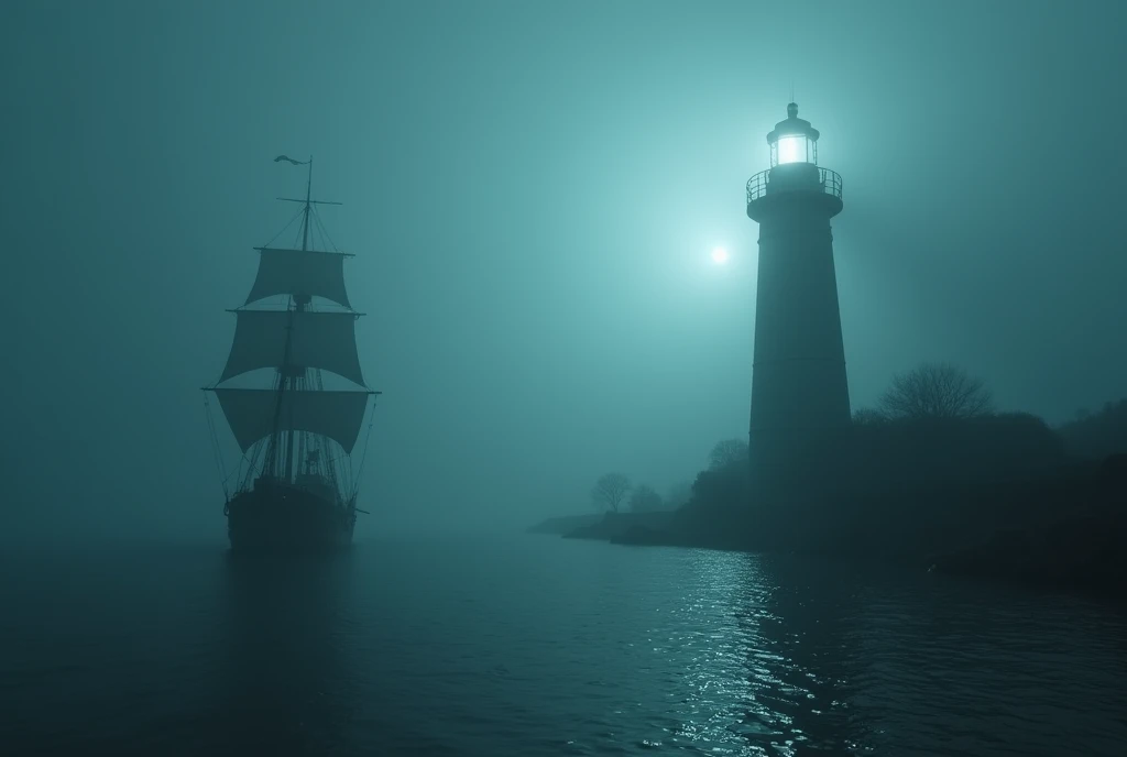 Mysterious fog, ghost ships shrouded in thick mist, strange half-fishmen on the surface of the water, and a broken lighthouse shining in the wrong direction,