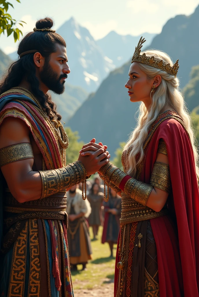A marriage between an Inca prince of Peru and a Viking princess