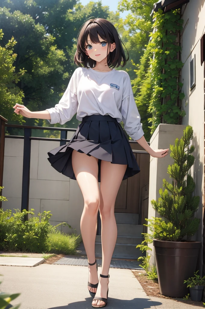 skirt lift, panties
