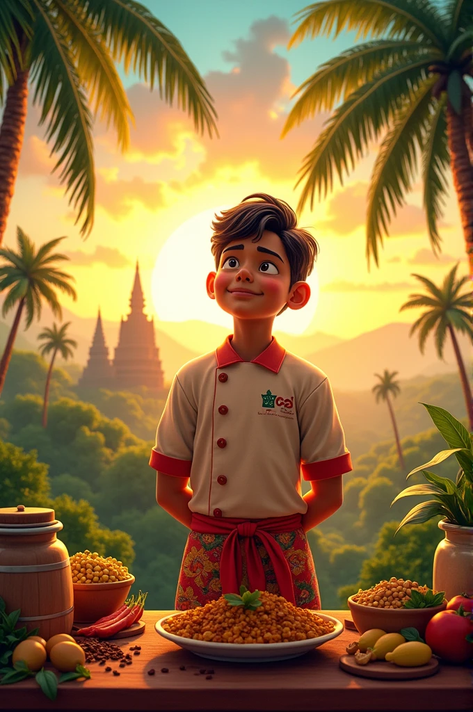 Dreaming young chef in Sri Lanka.This boock needs both sides.
