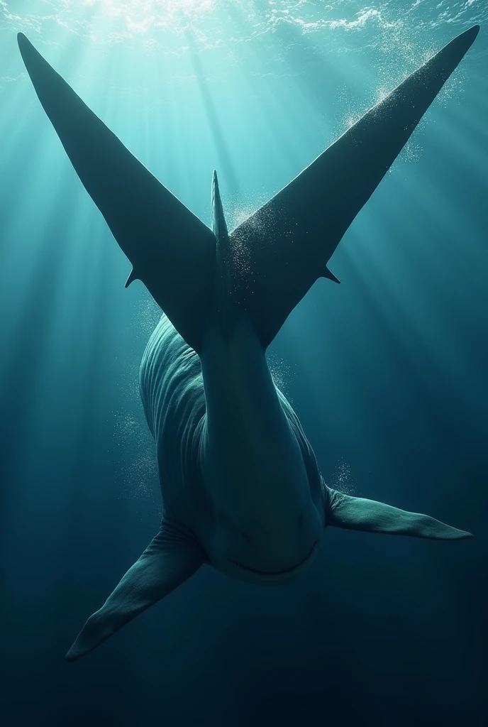 shark Tail is large Large tail fin Show off your tail fin 尾びれsharkの全長より大きい Having a killer whale bite its tail fin