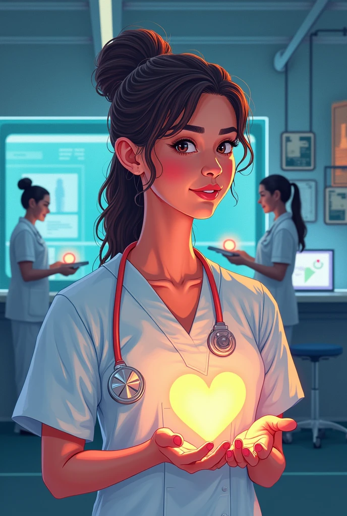 poster about empowering minds transforming lives and advancing opportunities with a heart in nursing or medical field