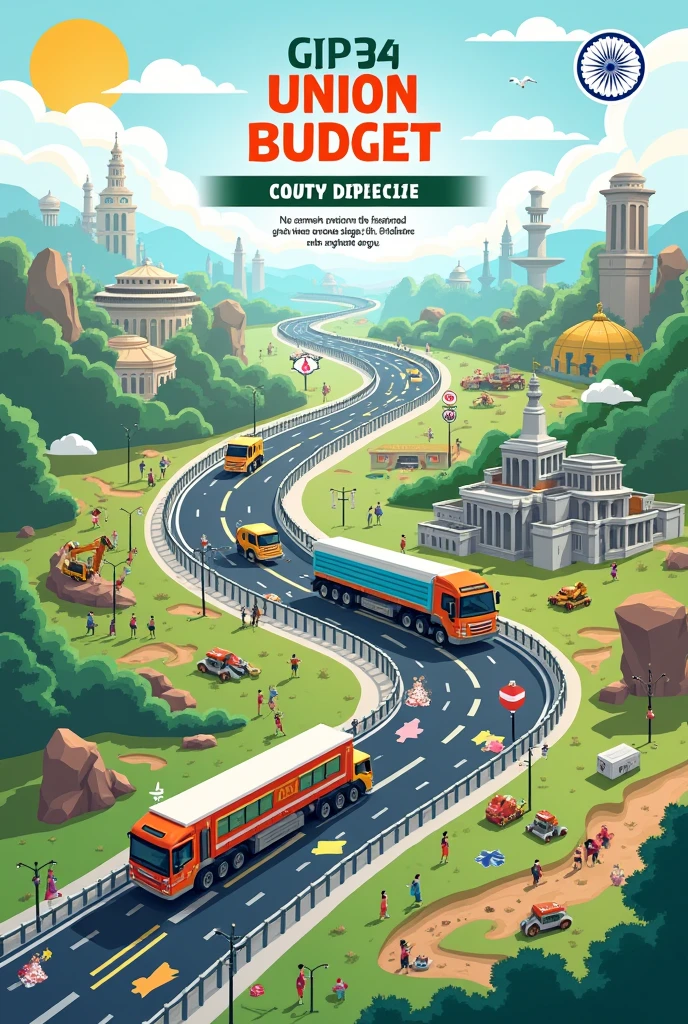 Poster making on indian union budget 2024 on roadway sector
(Drawing)