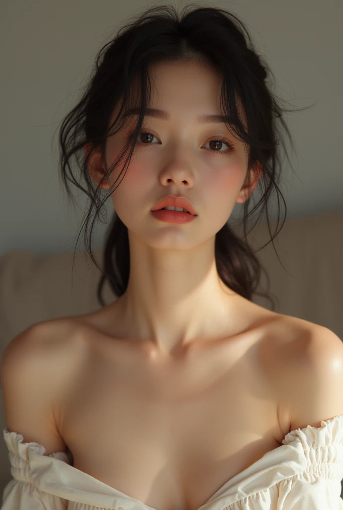 A girl without a bra