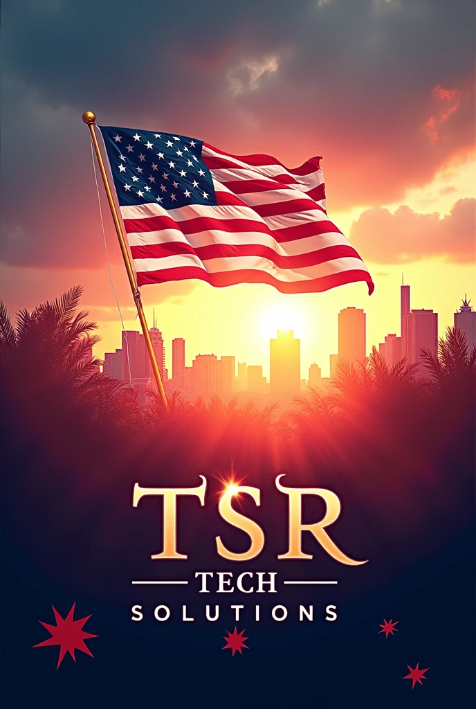 Independence day poster with my company name "TSR TECH SOLTUIONS"