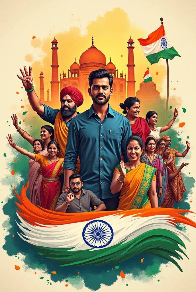 India Independence day poster with my company name "TSR TECH SOLTUIONS"