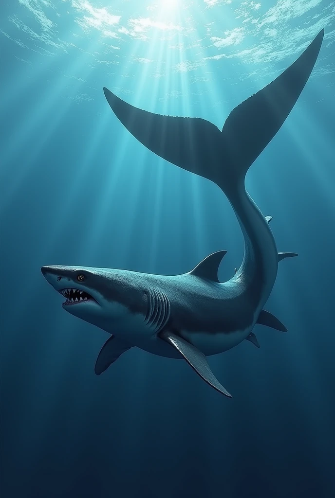 shark Tail is large Large tail fin Show off your tail fin 尾びれsharkの全長より大きい To tether the tail fin with a chain To tie the tail with a chain Erase the line on the tail