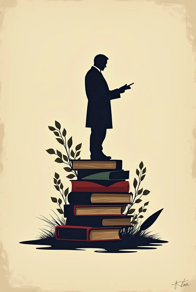 Create a logo based on Dead Poets Society that is related to books.