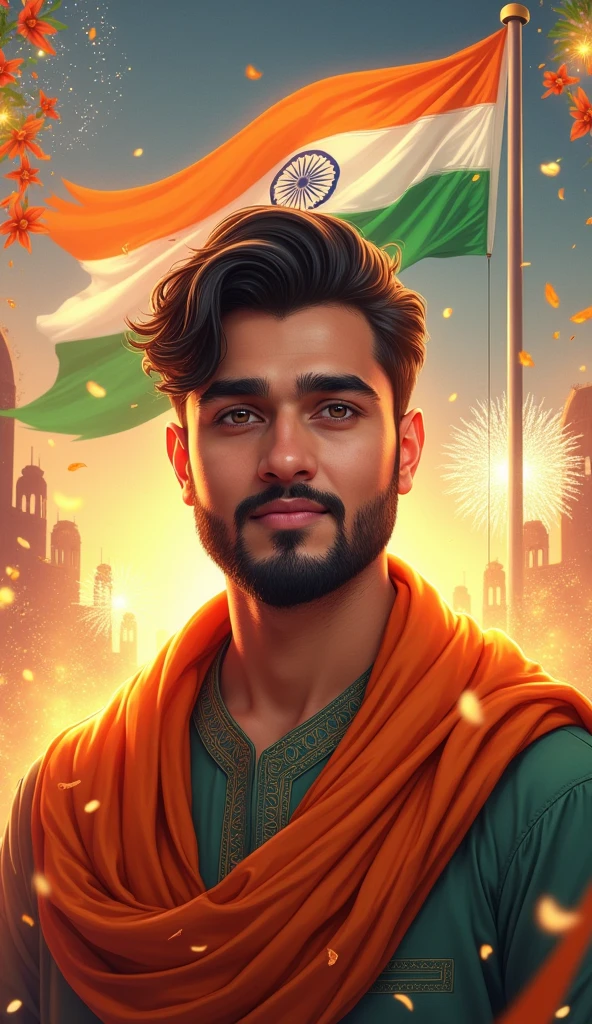 Generate happy independence day of india pic with my photo 