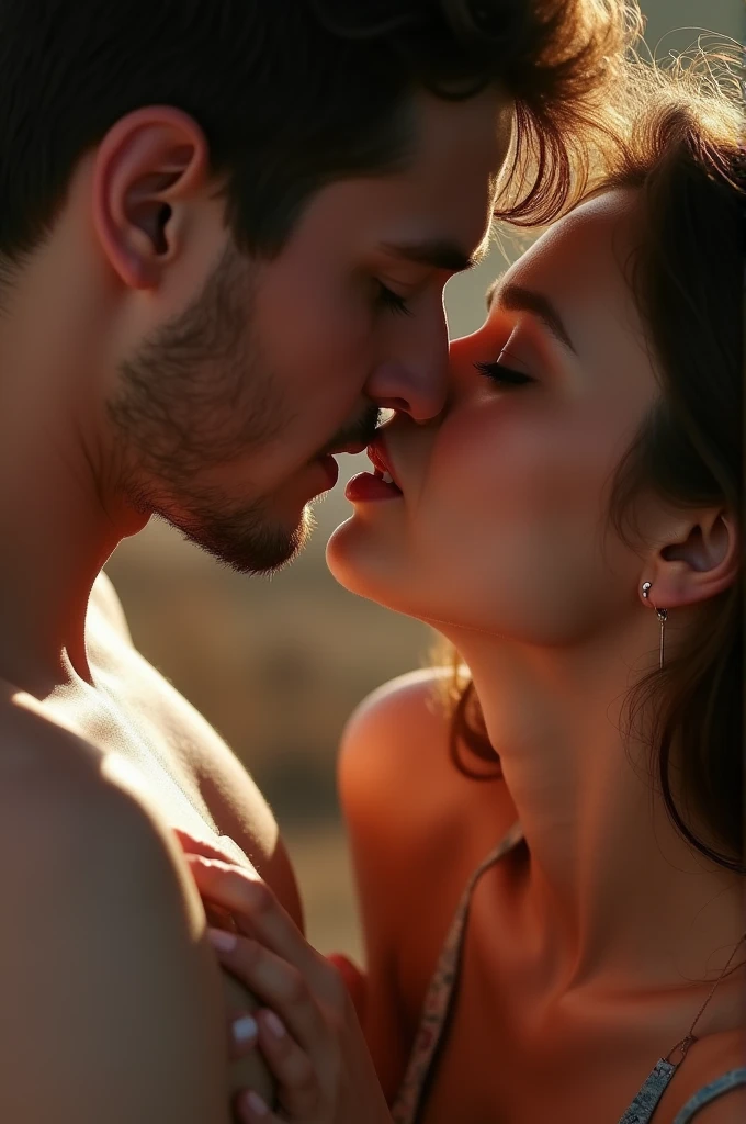 A woman sucking a man's penis