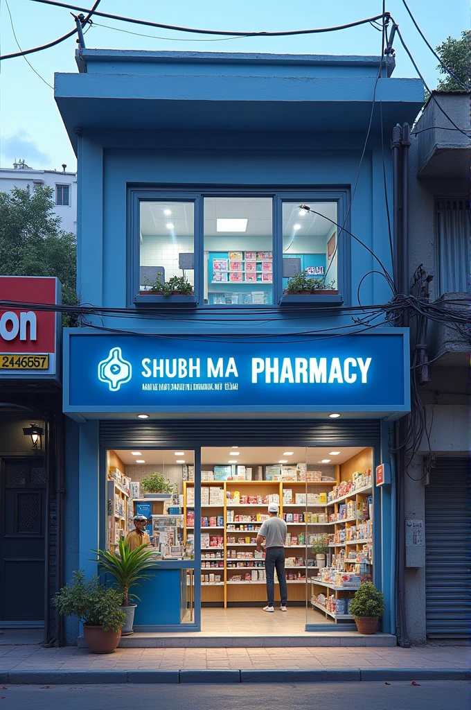 Create an image for 15 august wishes of pharmacy shop , name "SHUBHAM MEDICAL STORE" , address:- "MAIN MARKET ,BIRIYAGANJ , TILHAR", Mob :- 9044846597.
Make shure that do not make mistake in the spellings.