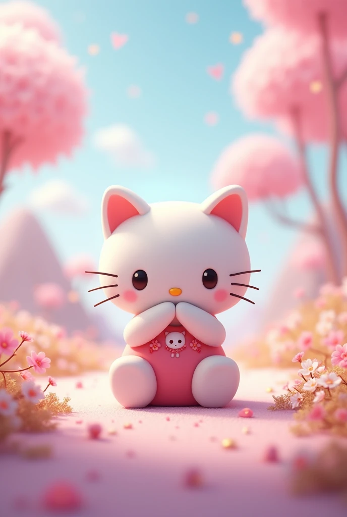 Je veux une image oú on vois hello kitty qui cache sa bouche car elle garde un secret