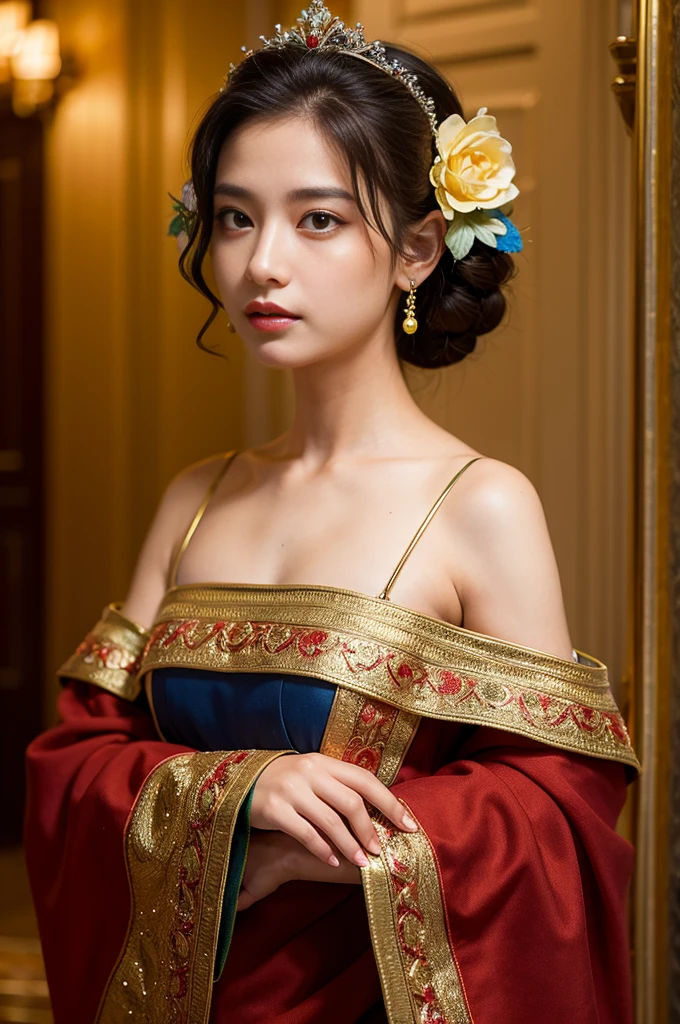 ((Highest quality)), ((masterpiece)), (detailed), one person's, y、Do not split、Standing posture from knees up、Tropical coast、Small Boone person's美しい女性、alone、Beautiful skin texture、24-years-old、Professional Lighting、Nice light brown short hair,sexyな下着、le body、