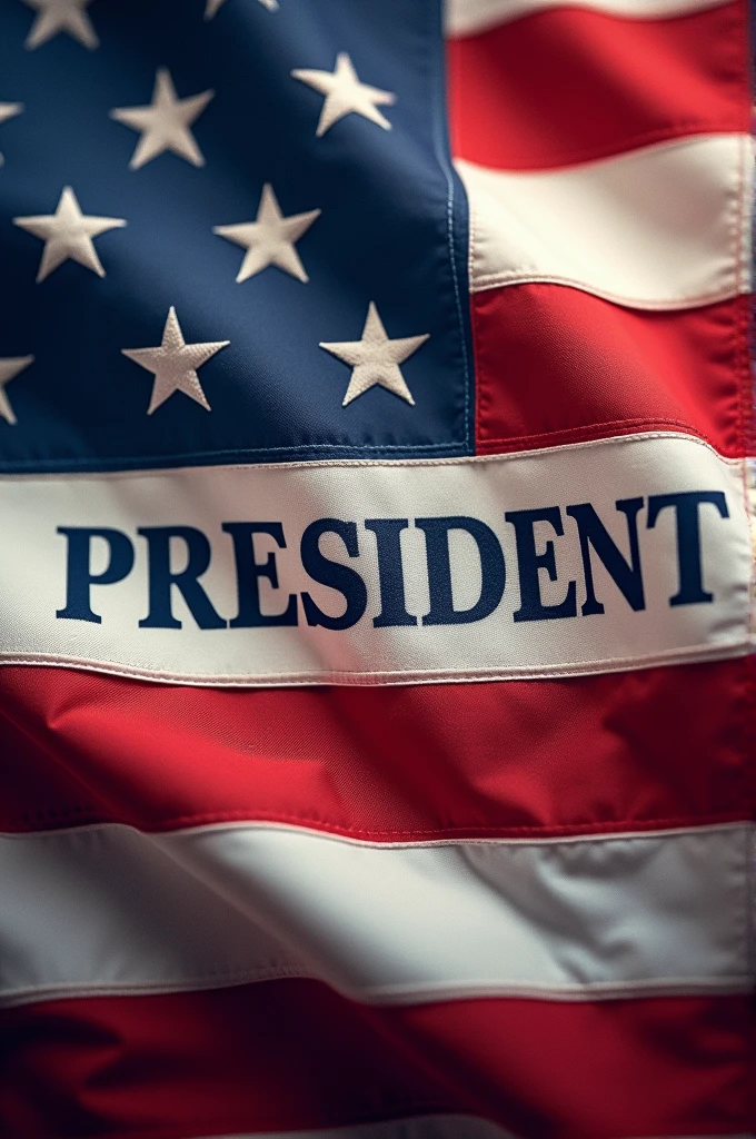 Text "Next President" motif flag America