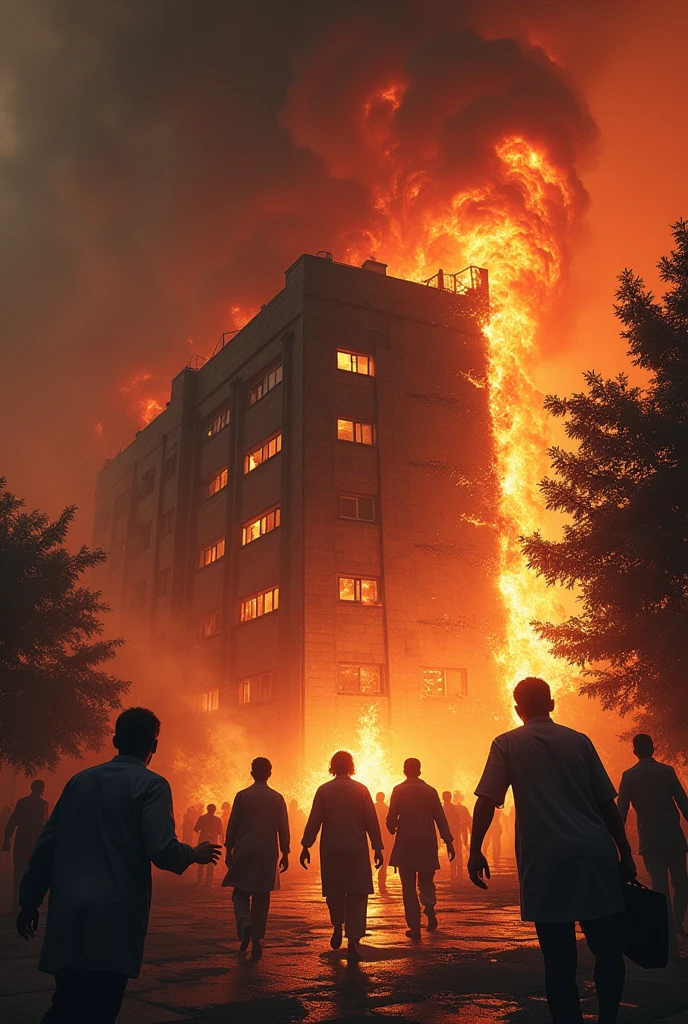 Attack on hospitals with fire