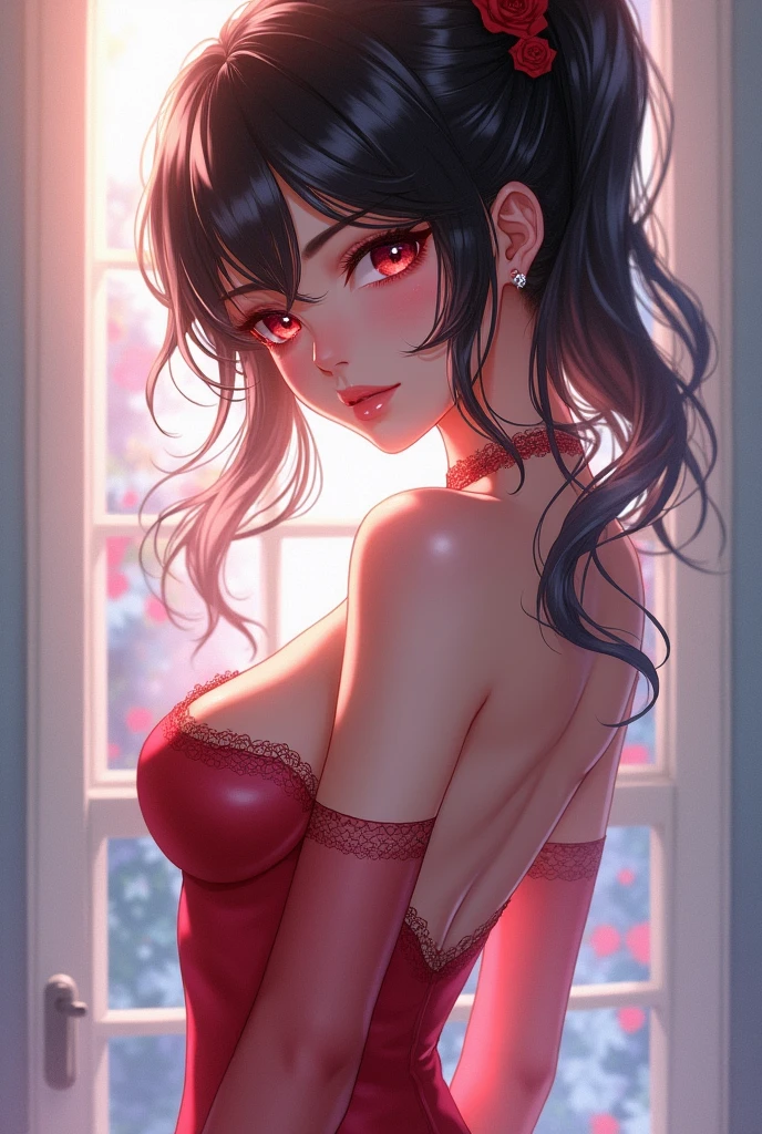 Draw a very sexy anime girl
