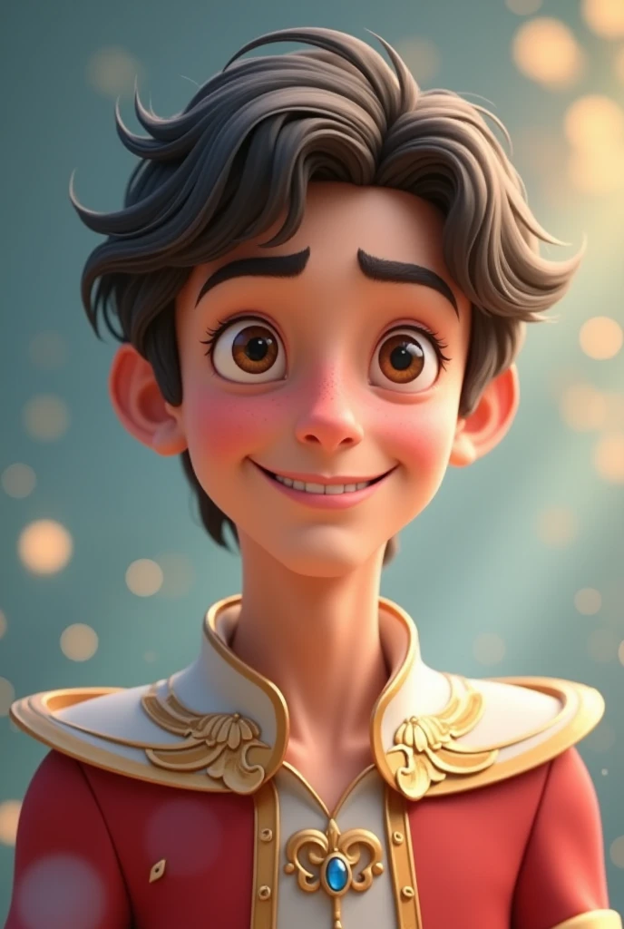 Principe con Tender smile animado, Tender smile, stylized. 4k