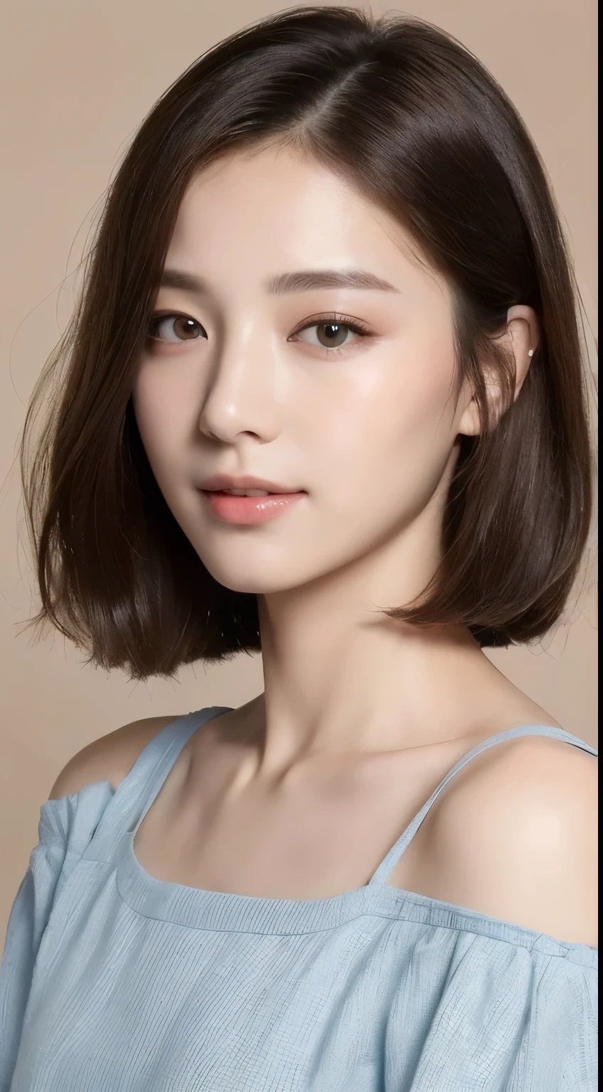 ((Highest quality、8k、masterpiece:1.3))、One Girl、Hairstyle Casual Ultra Slim Face、Delicate eyes、double eyelid、smile、Home、Long Hair