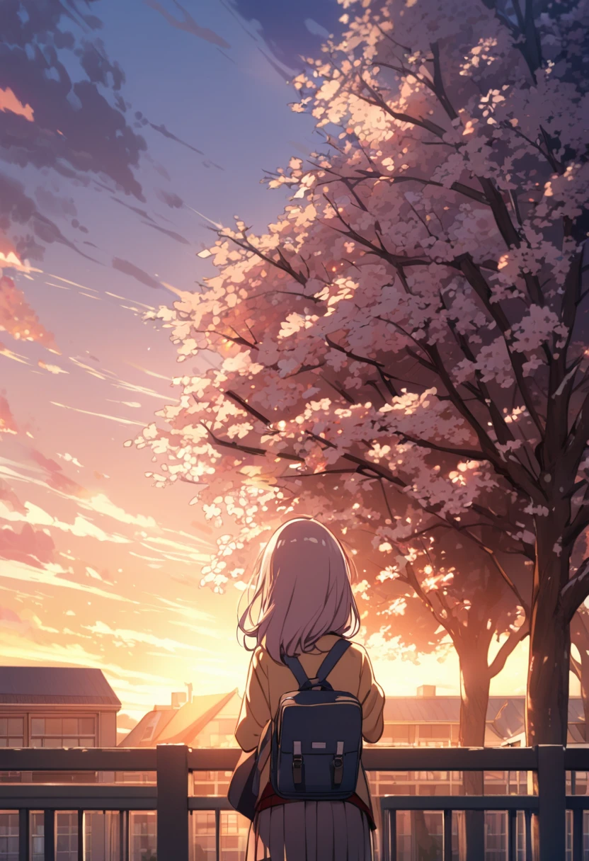 One Woman、beautiful girl、after school、evening、high school girl、School、Back of the school building、Schoolyard、winter、Under the big tree、that'that'it's snowing、Snowfall、Blazer Uniform、Pleated skirt、Duffle coat、Black knee-high socks、Long Hair、Wear a scarf、Highest qualthaty, Thick thighs、big 、Black Hair