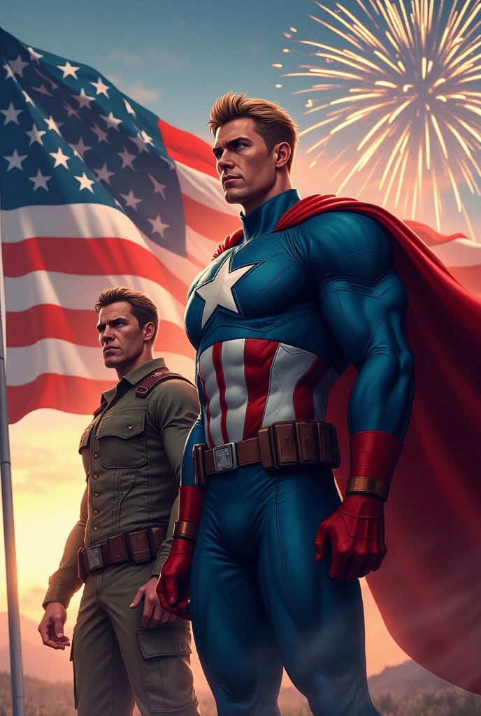 Homelander and soldier boy saying happy indipendence day