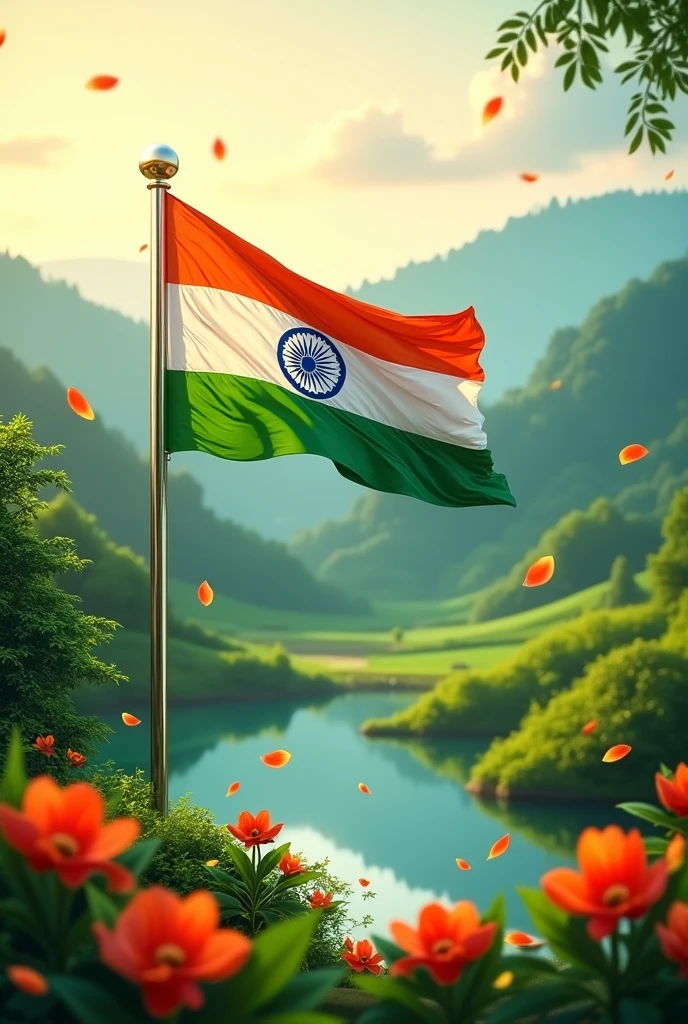 Required happy independence day poster background by petals resort wayanad