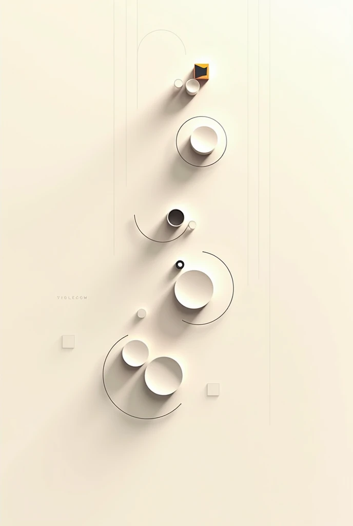 Simple harmonic 2D composition using only 9 circles and 3 squares
