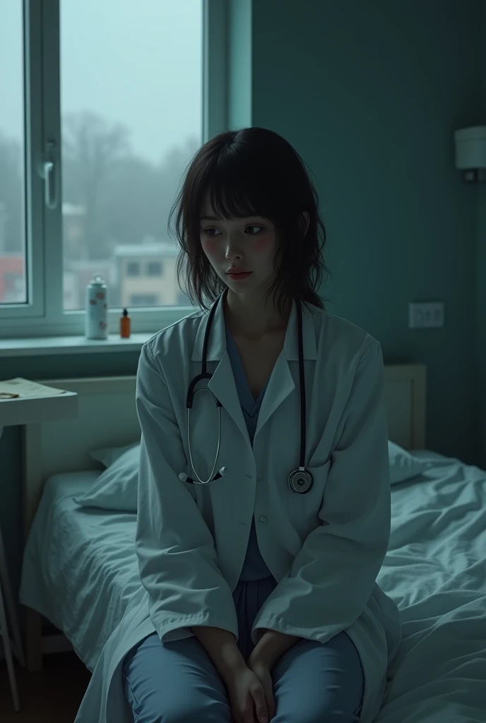 Female doctor suside