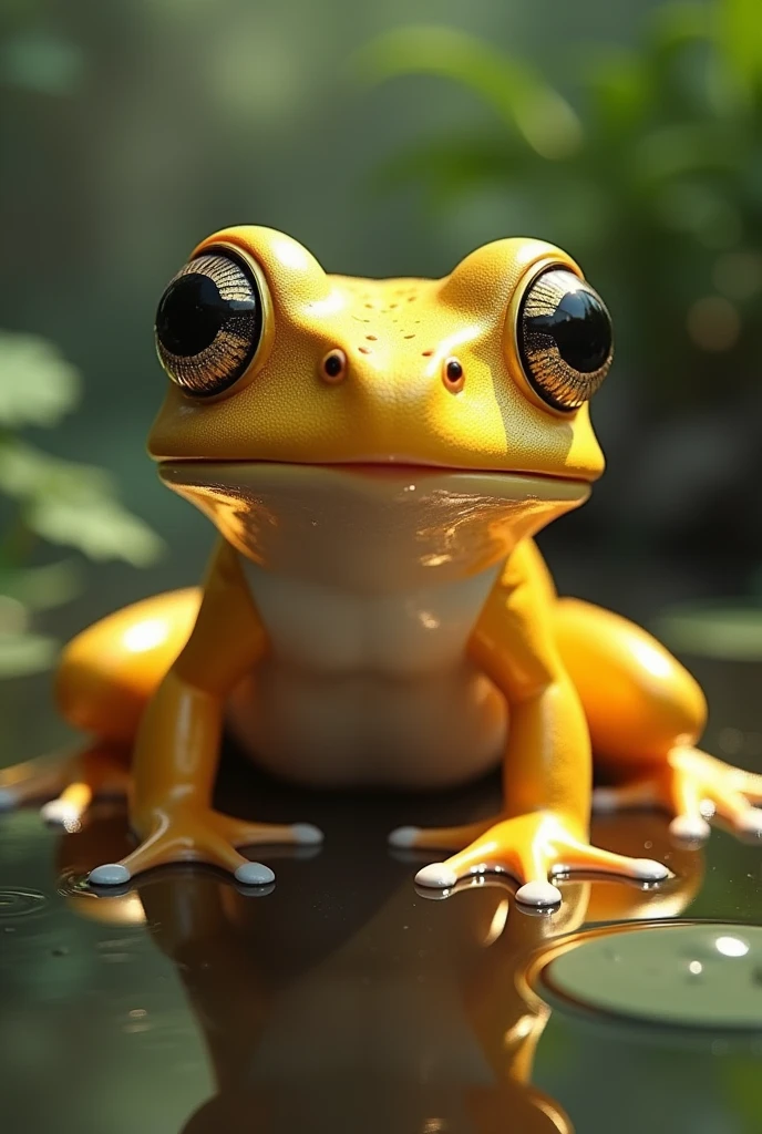 A beautiful golden frog