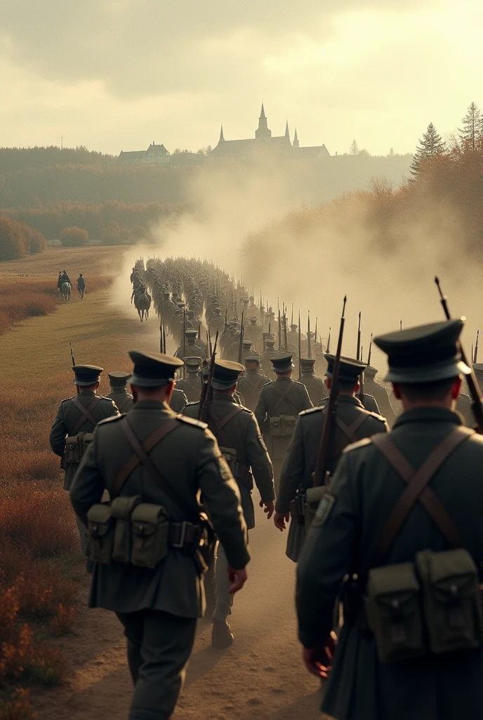 Photo of the German invasion of Poland, the beginning of the war.