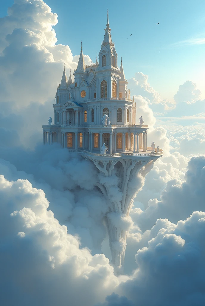 a big house in the clouds