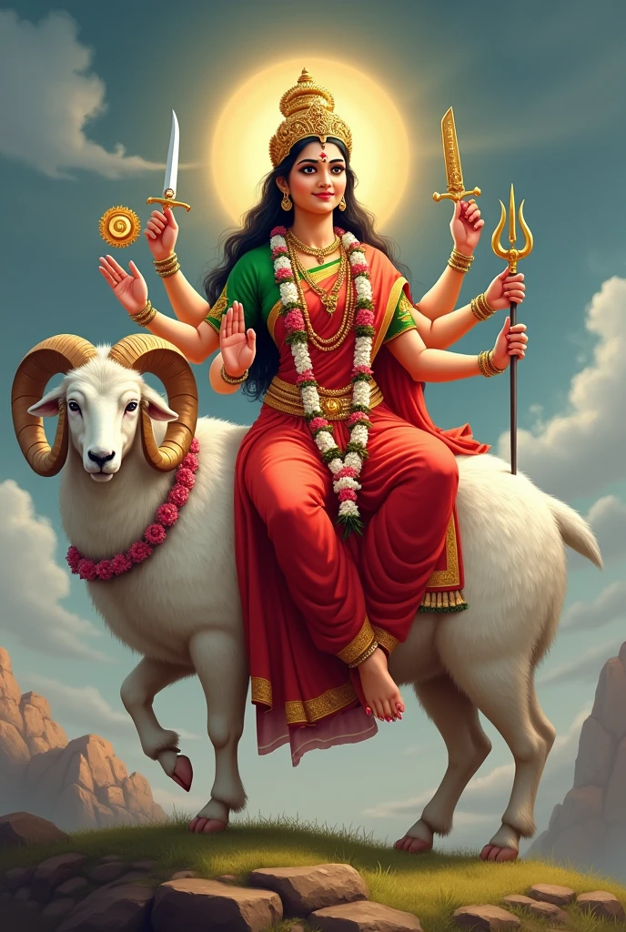 શ્રી ગેલ માતાજી એક સફેદ રંગ નો સિંગડા વાળા ઘેટાં પર બેઠા હોય છે અને શ્રી ગેલ માતાજી હાથ માં તલવાર,ત્રીશુલ, ચક્ર, અને આશીર્વાદ આપતા હોય છે માતાજી એ લાલ રંગ ની સાડી પહેરી હોય છે અને તેમનું બ્લાઉઝ લીલા રંગનું હોય છે અને તેનાં ગળામાં ફુલો નો હાર હોય છે