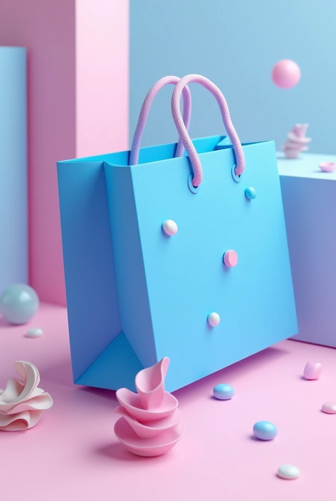 Animated blue shopping coupon is rectangular