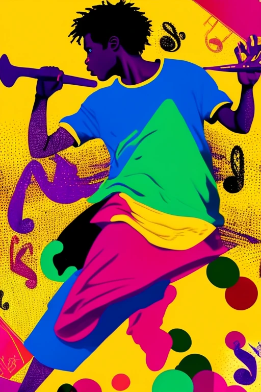 A background filled with scattered musical notes in various sizes and colors
A background completely filled with scattered musical notes in various sizes and colors, covering the entire screen.
beautiful girl colorful image
Dance hiphop Dance CREW Waacking Dance
Punking
gorilla dancer、
black medium hair black medium hair
Five fingers Baggy clothes Baggy clothes