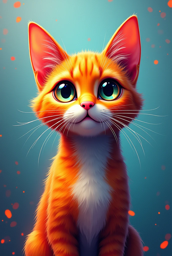 brightly colored Cat with bright eyes and long whiskers, Beautiful Art UHD 4K, 4k Highly detailed digital art, Cat. Digital Painting, 4K Detailed Digital Art, Detailed painting 4k, Digital Painting highly detailed, Beautiful digital art, highly detailed Digital Painting, Highly detailed digital art, Just a joke, digital art 4k, Digital Art 4K