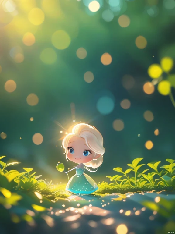 Close up of cartoon elsa on green background, cute numbersArt, Lovely and detailed digital art, 4k hd illustration wallpaper, Cute numbers, Blurred dream illustration, 4k hd wallpaper illustration, Cute 3d rendering, A beautiful artistic illustration, 2d illustration, 2d illustration, Blurred dreamy illustration, Epic Concept Art. bokeh, elsa of arendelle, light leaks, ((masterpiece))