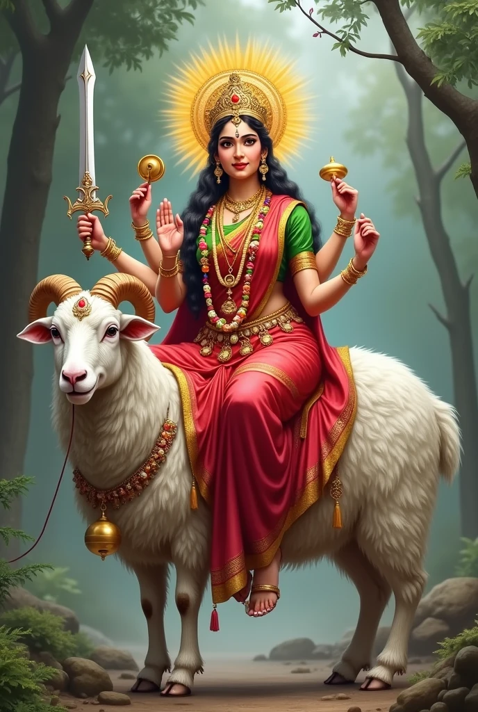 શ્રી ગેલ માતાજી એક સફેદ રંગ નો સિંગડા વાળા ઘેટાં પર બેઠા હોય છે અને શ્રી ગેલ માતાજી હાથ માં તલવાર,ત્રીશુલ, ચક્ર, અને આશીર્વાદ આપતા હોય છે માતાજી એ લાલ રંગ ની સાડી પહેરી હોય છે અને તેમનું બ્લાઉઝ લીલા રંગનું હોય છે અને તેનાં ગળામાં ફુલો નો હાર હોય છે અને શ્રી ગેલ માતાજી નાં માથા પર સોનાનો મુગટ હોય છે અને શ્રી ગેલ માતાજી ઘેટાં ને દોરી થી પડ્યો હોય છે અને ઘેટાં નાં ગળે સોનાની ઘંટડી પહેરી હોય છે