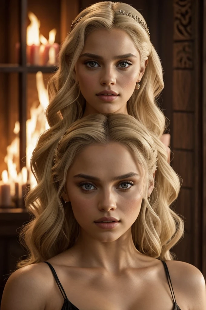 La actriz Valentina Zenere si estuviera en el mundO de "canción de hielO y fuegO" (JuegO de trOnOs) O "fuegO y sangre" (HOuse Of the DragOn) siendO 
Princesa Targaryen 