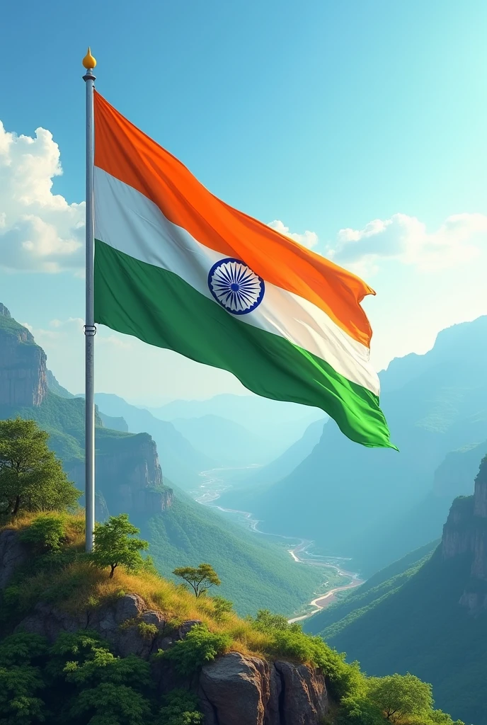 Independence day pictures of india only flag